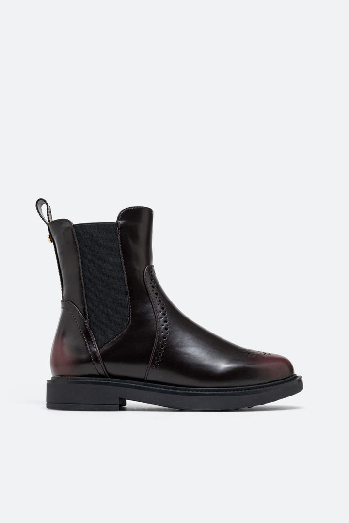 Stivaletto Oxford PU spazzolato Vinaccia