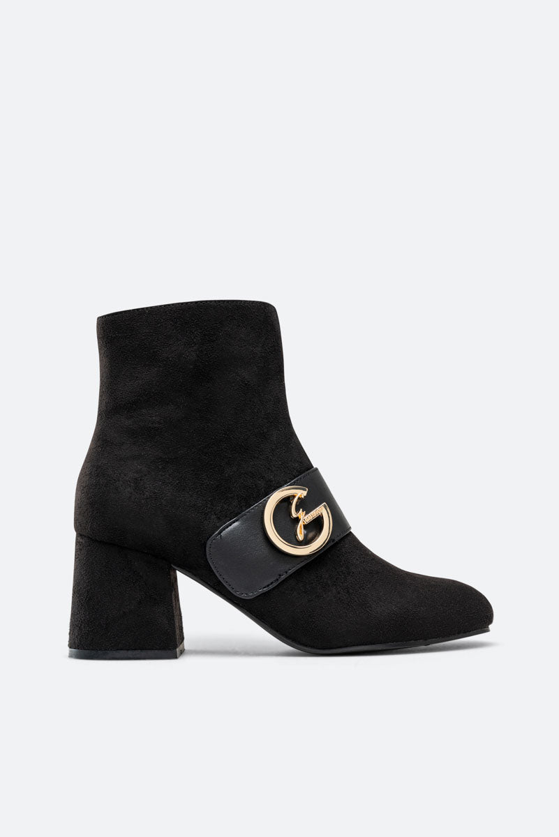 Sidney Ankle Boot Suede PU/Calf PU Black