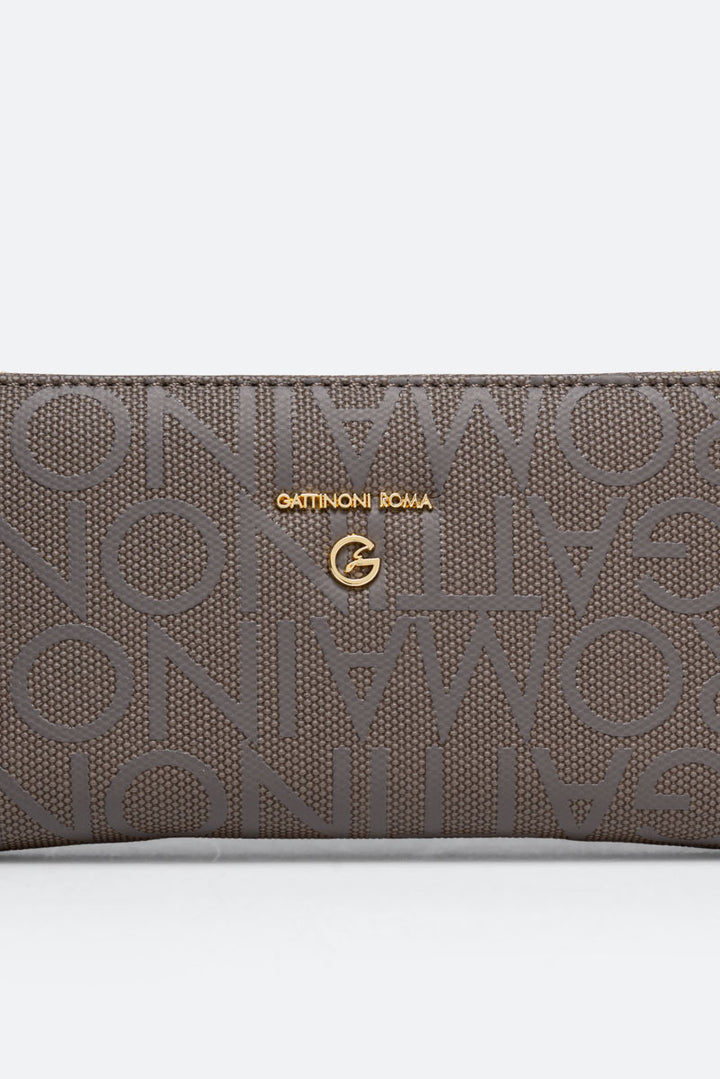 Portafoglio Charlie con zip Tortora