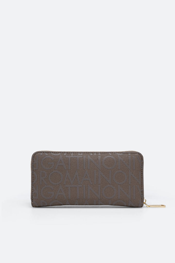 Portafoglio Charlie con zip Tortora