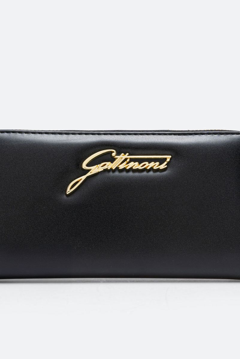 Portafoglio con zip "Brushed Buckle"