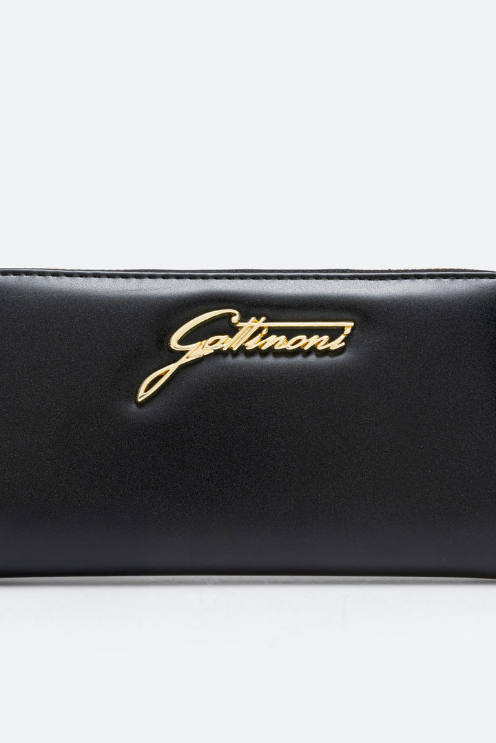 Portafoglio con zip "Brushed Buckle"