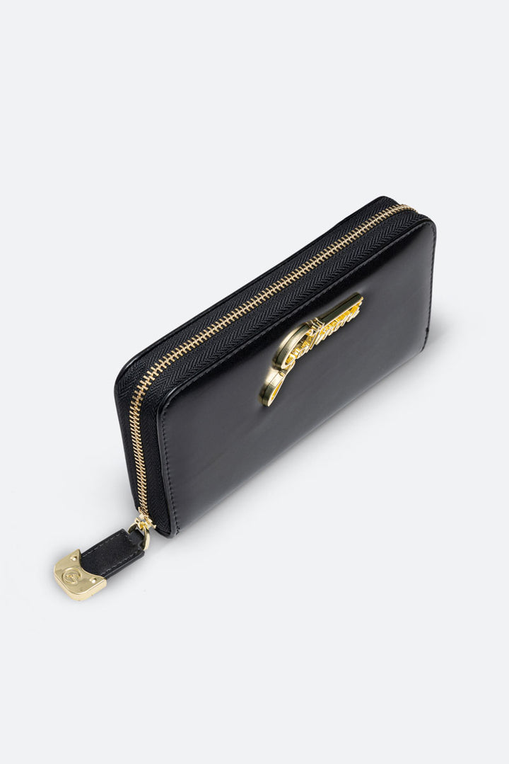 Portafoglio con zip "Brushed Buckle"
