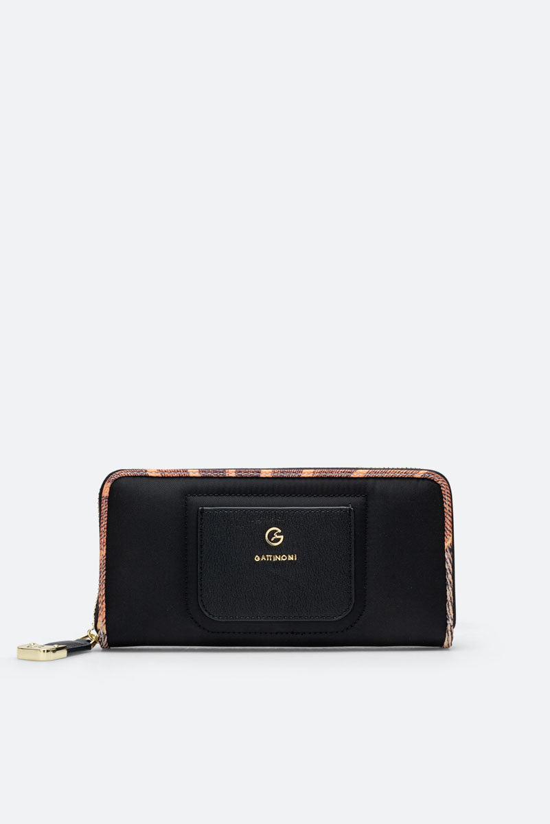 Colorsoul L Zip Wallet Polyester/PU Black/Classic Planetarium