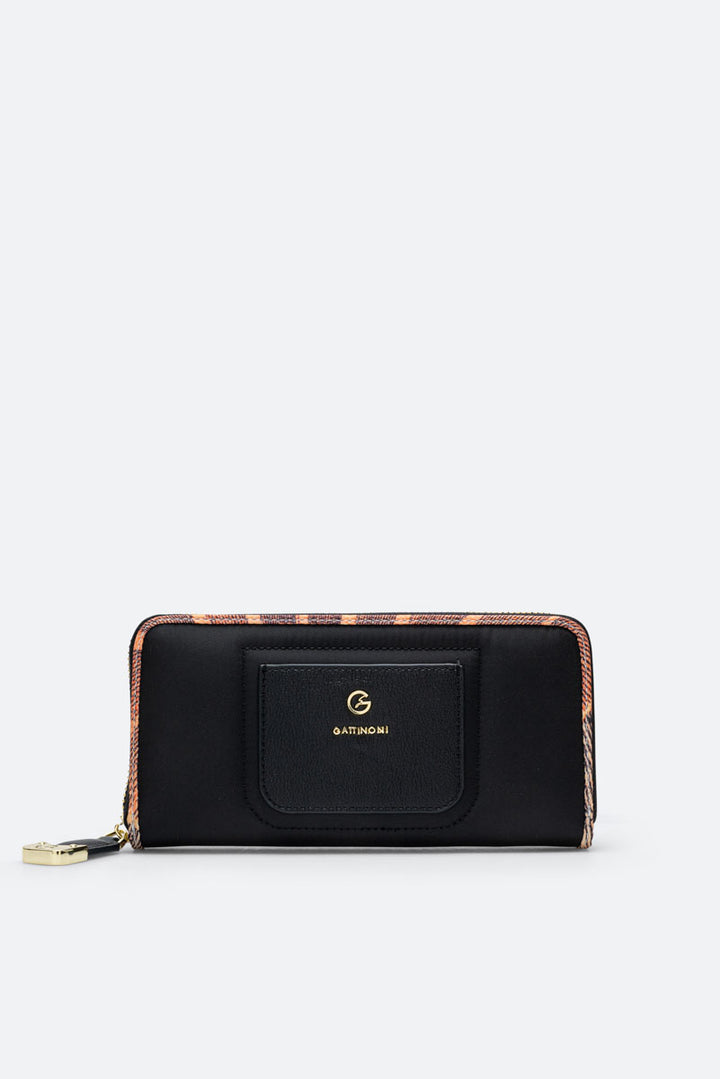 Colorsoul L Zip Wallet Polyester/PU Black/Classic Planetarium