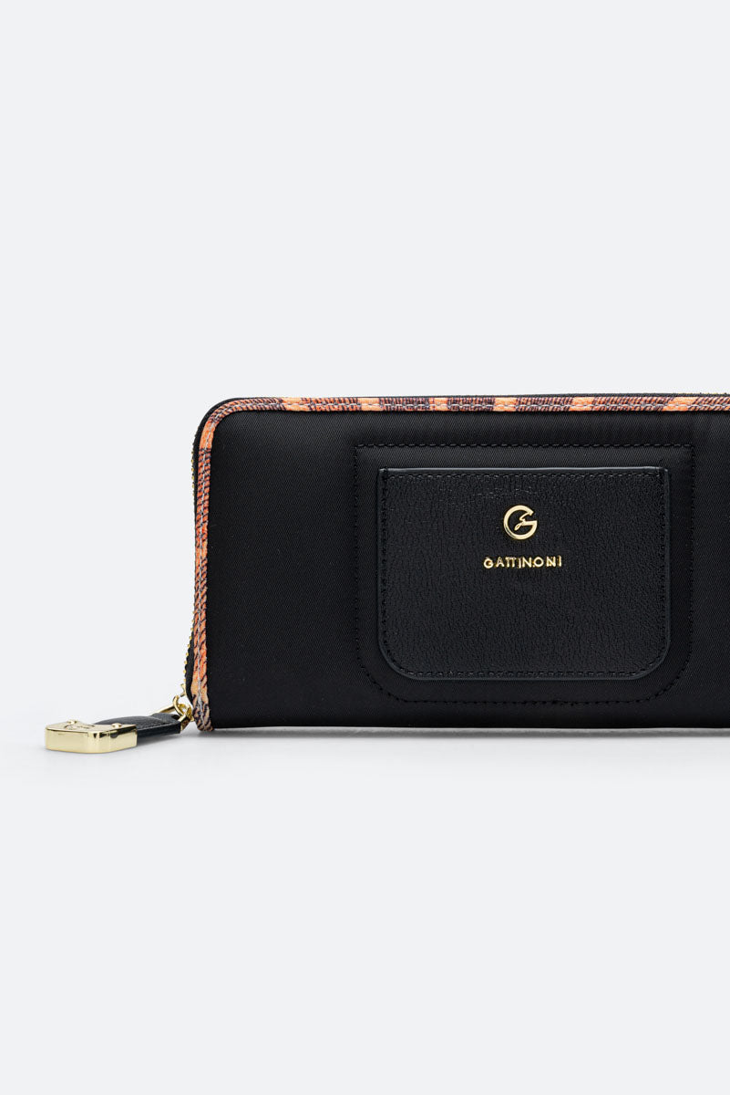 Portafoglio con zip Colorsoul Nero