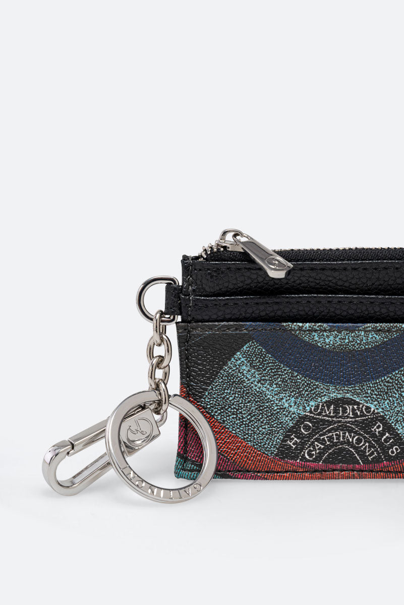 Portacarte con portachiavi Planetarium Black