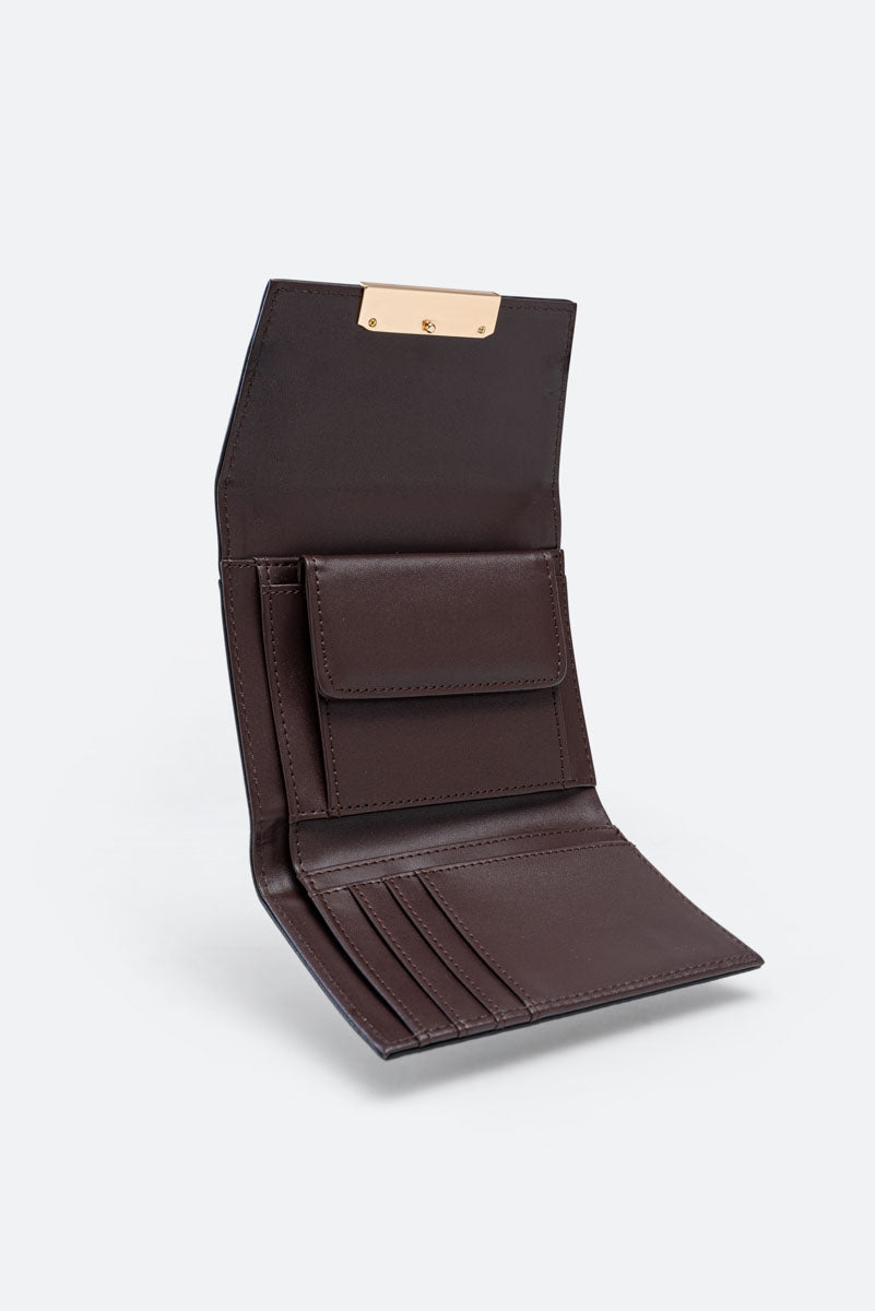 Portafoglio piccolo con patta Teodosia Garnet
