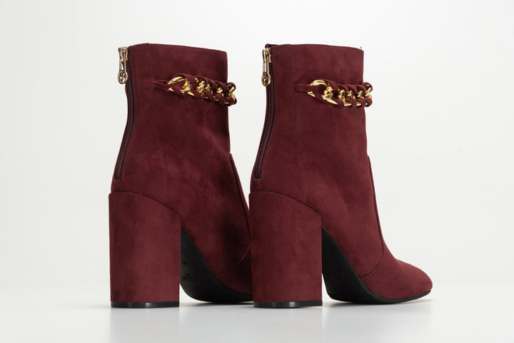 Dora Burgundy ankle boot