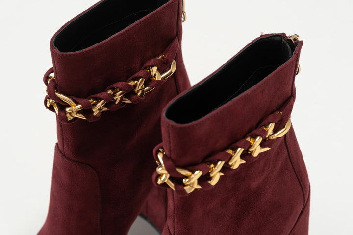Dora Burgundy ankle boot