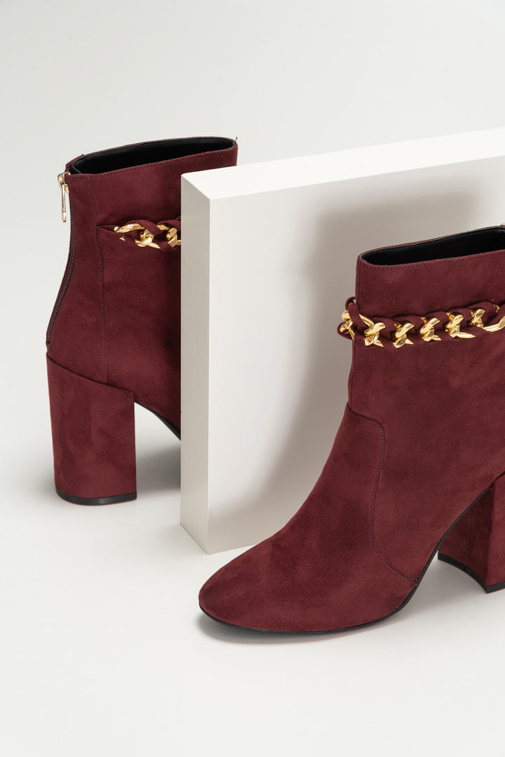 Dora Burgundy ankle boot