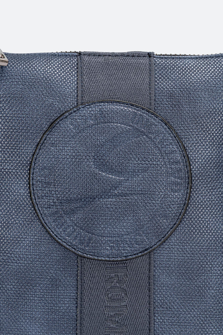 Borsa a Tracolla Tristan Texture con Logo in Rilievo colore Blu