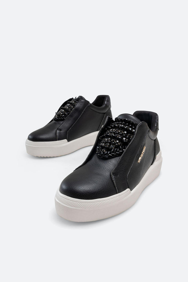 Sneaker Leon in similpelle colore nero