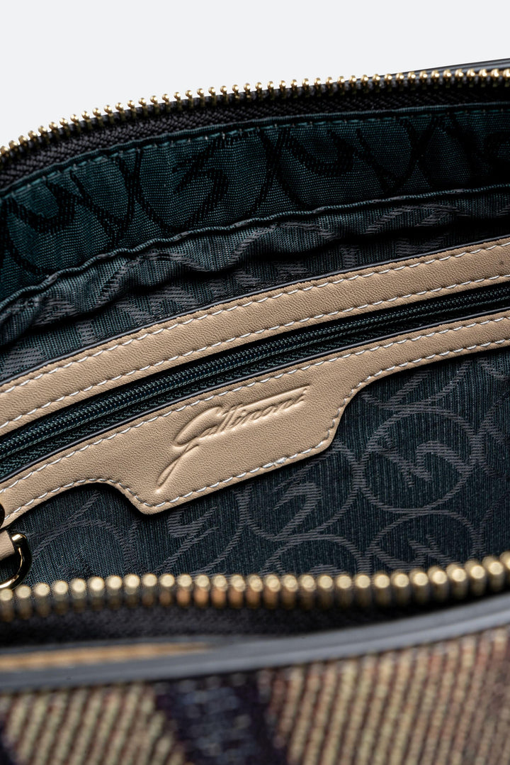 Borsa Hobo Medium Planetarium Classic Finiture in Pelle colore Beige