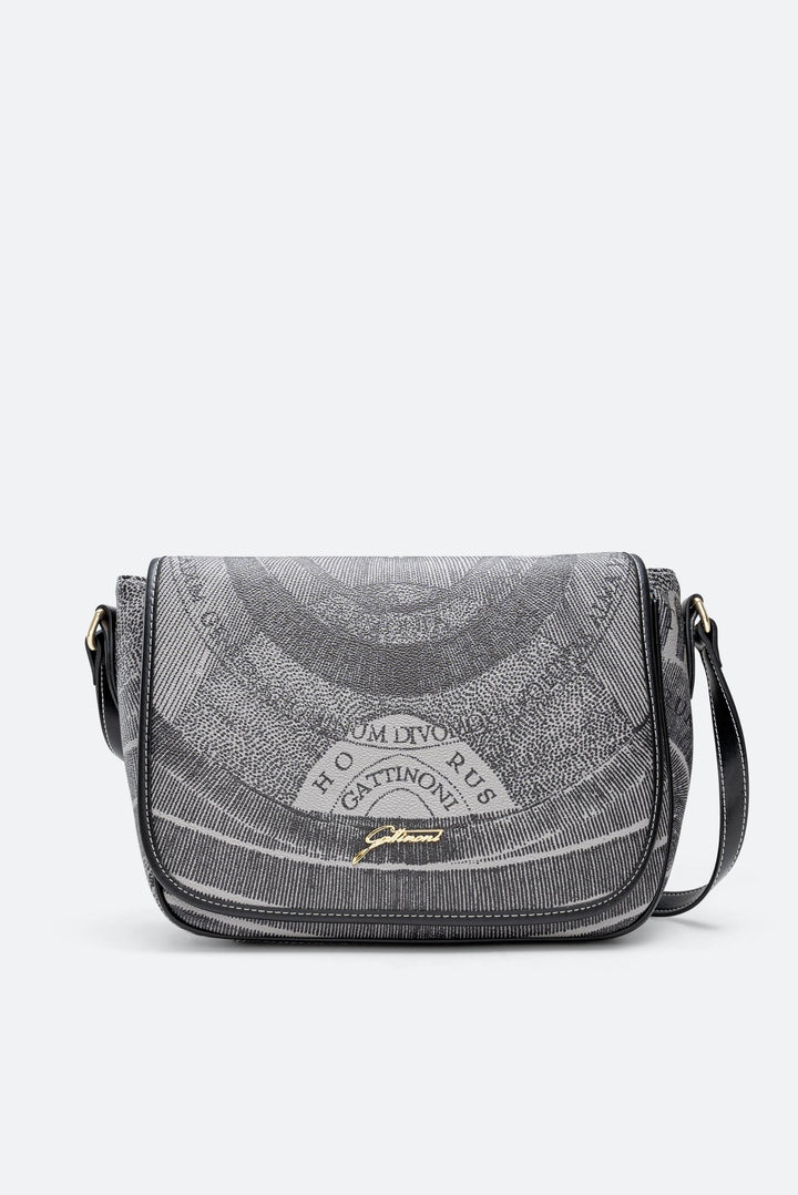 Flap Bag Medium Planetarium mono black colore Nero