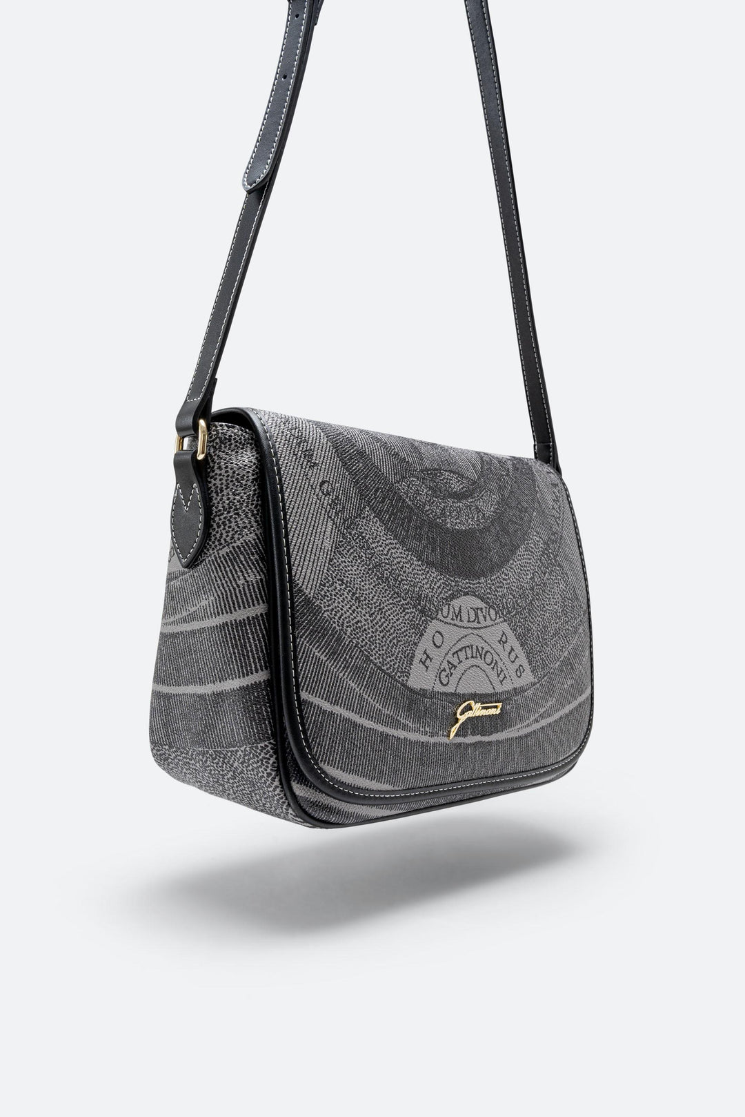 Flap Bag Medium Planetarium mono black colore Nero