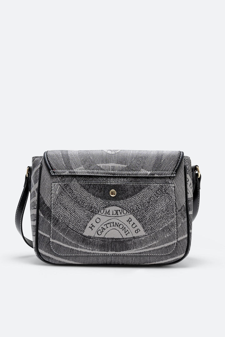 Flap Bag Medium Planetarium mono black colore Nero