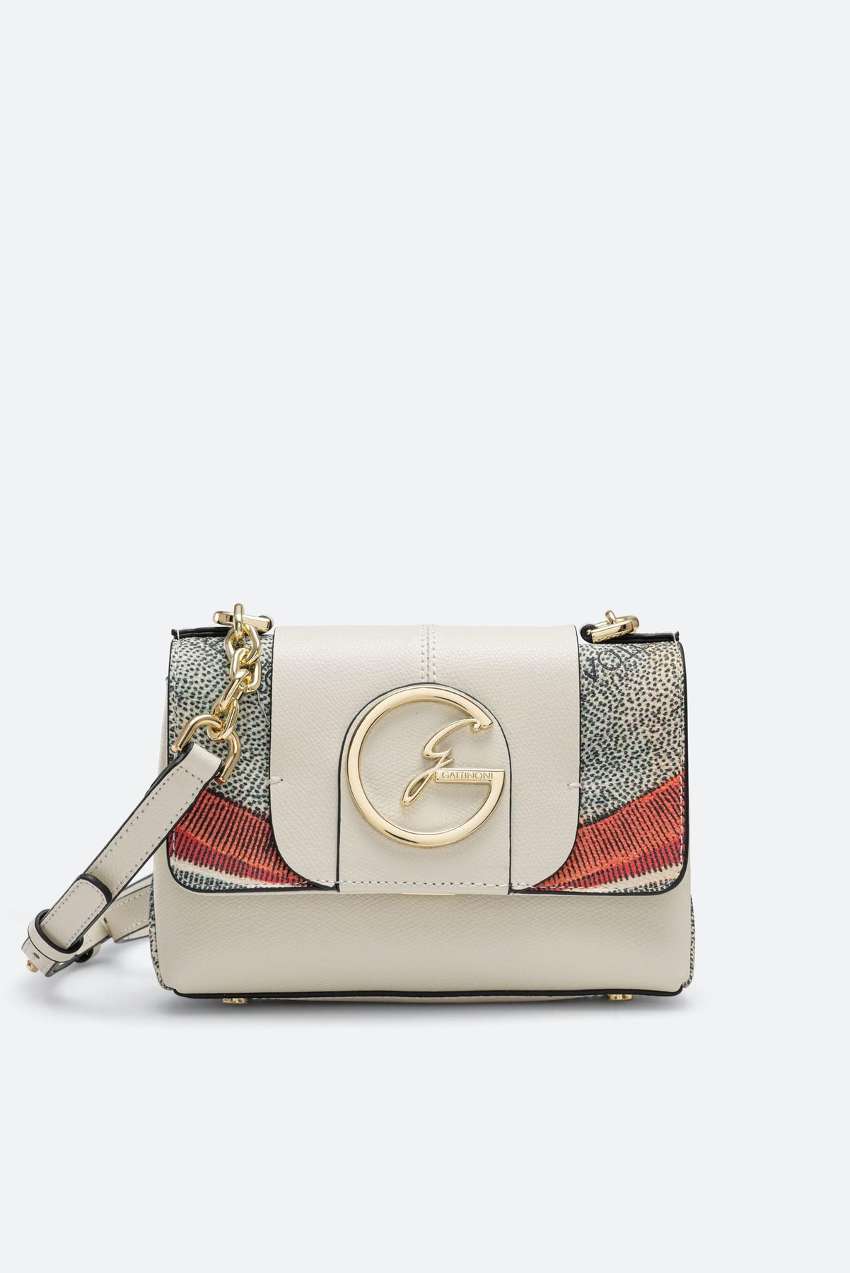 Borsa a tracolla in pelle bianca – Gattinoni - Main Image