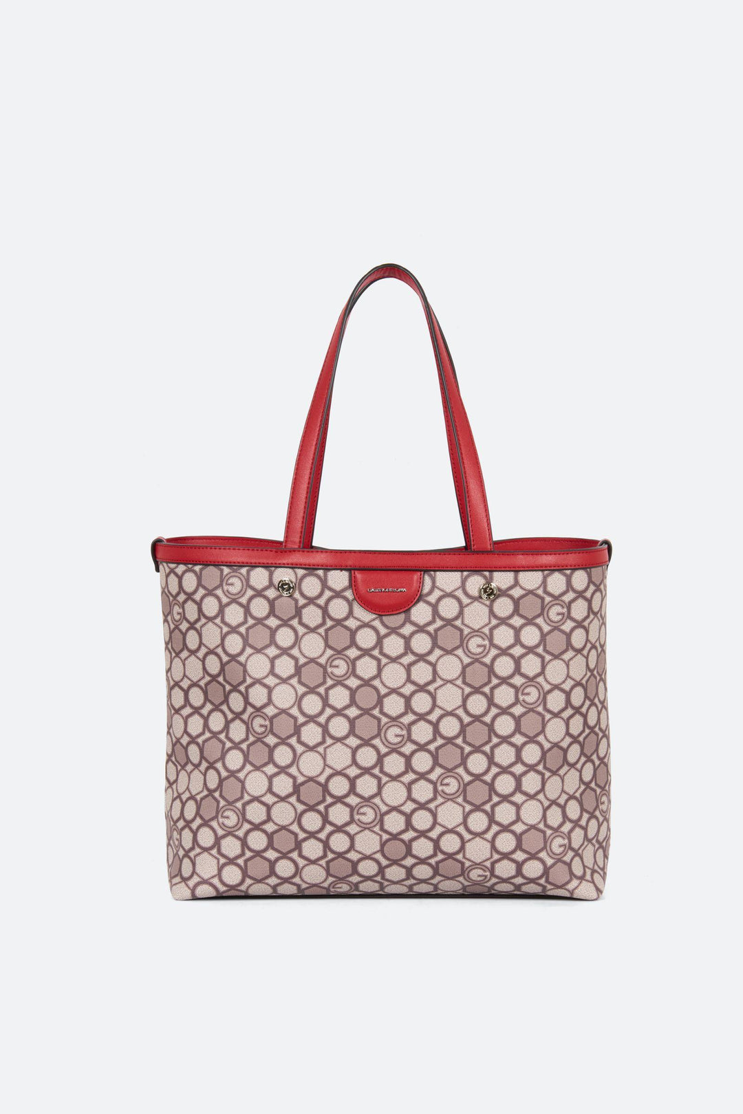 Shopping Bag Stampa Teometric dettagli Rosso