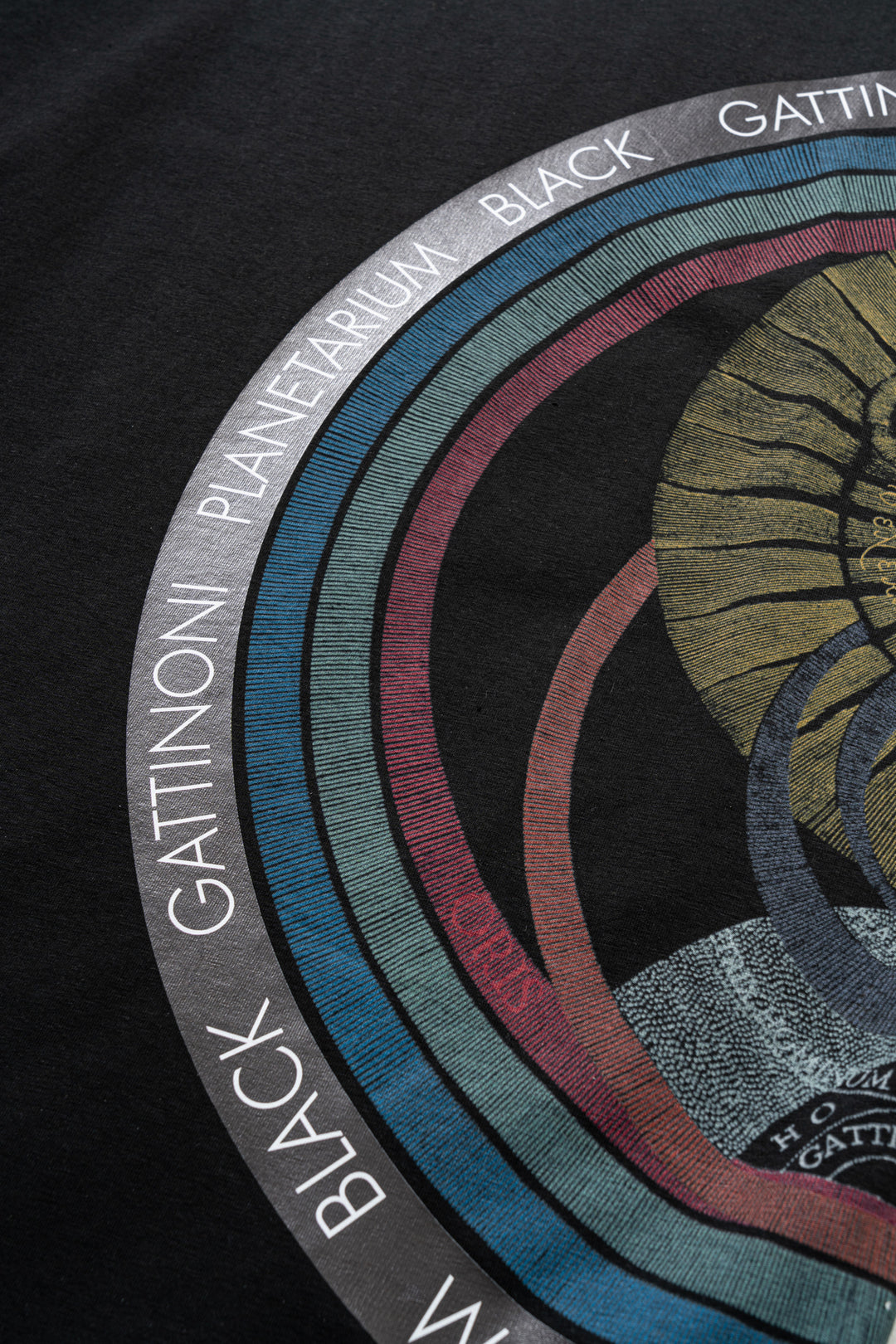 T-shirt logo circle Planetarium Black