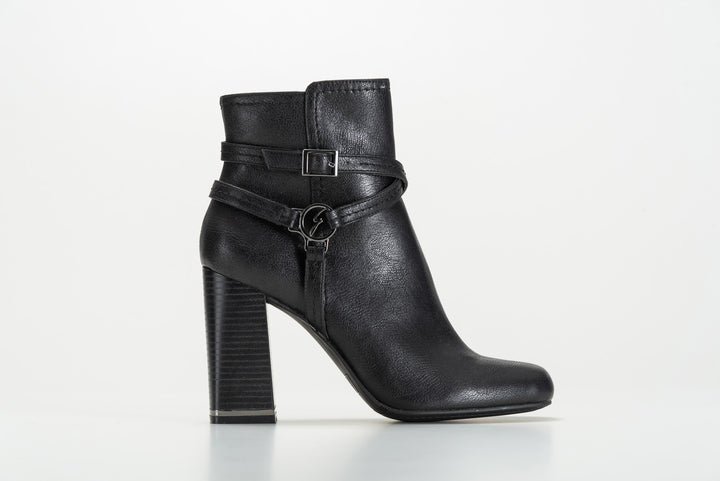 Woman Ankle Boot Calf PU Black