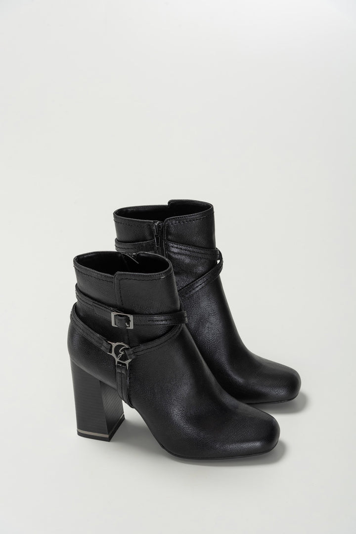 Woman Ankle Boot Calf PU Black