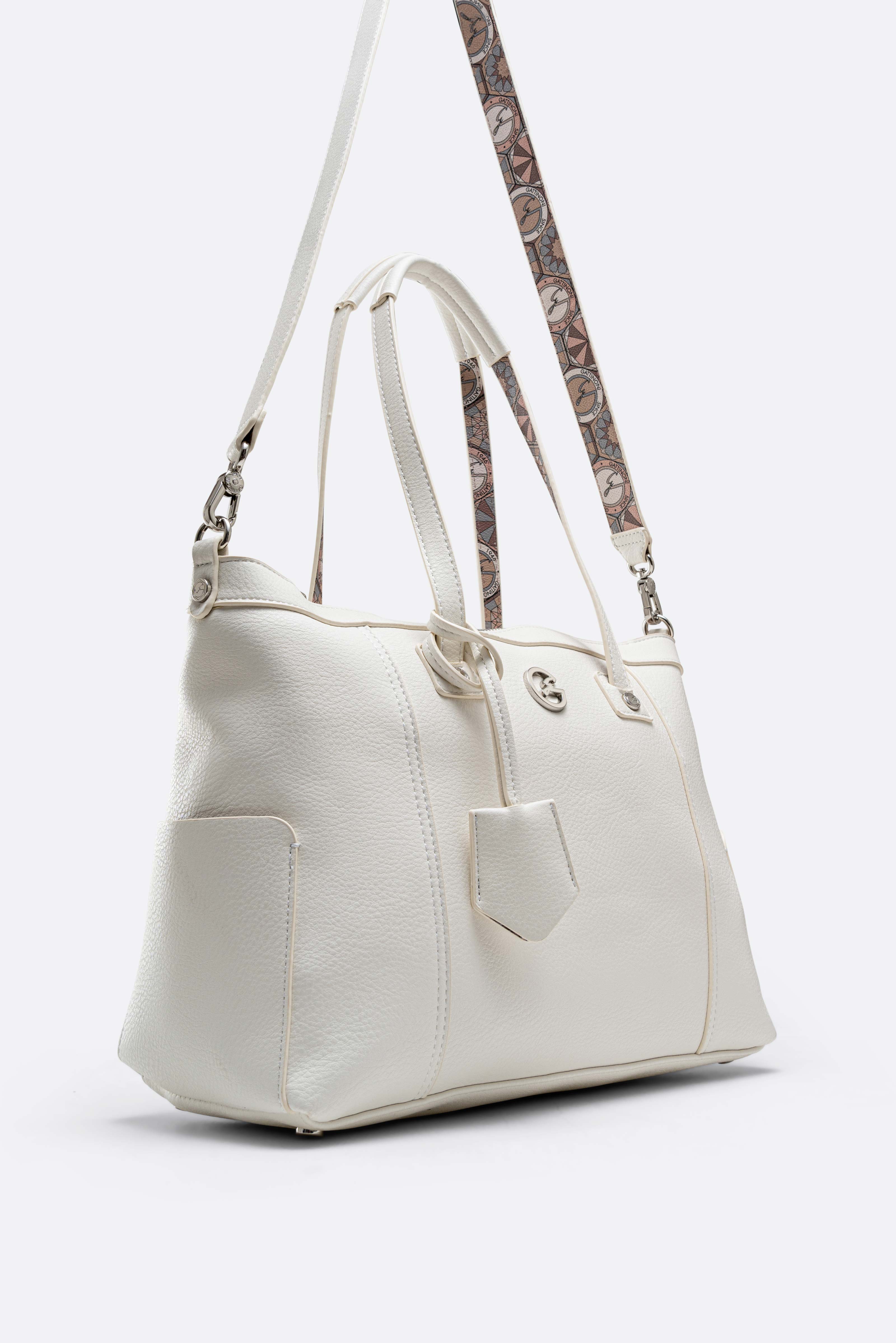 Shopping bag Denise Soft white