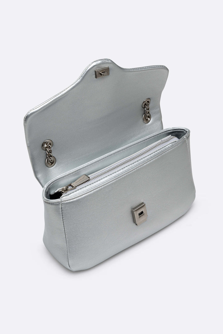 Flap bag Lively medium silver
