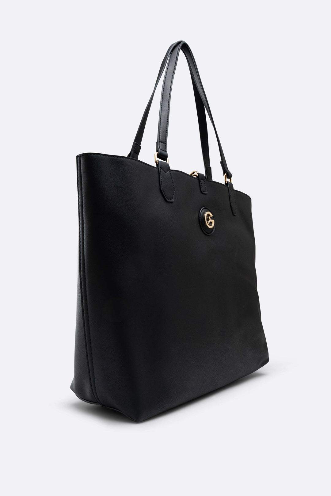 Shopping bag large reversible Teodosia black con tracolla