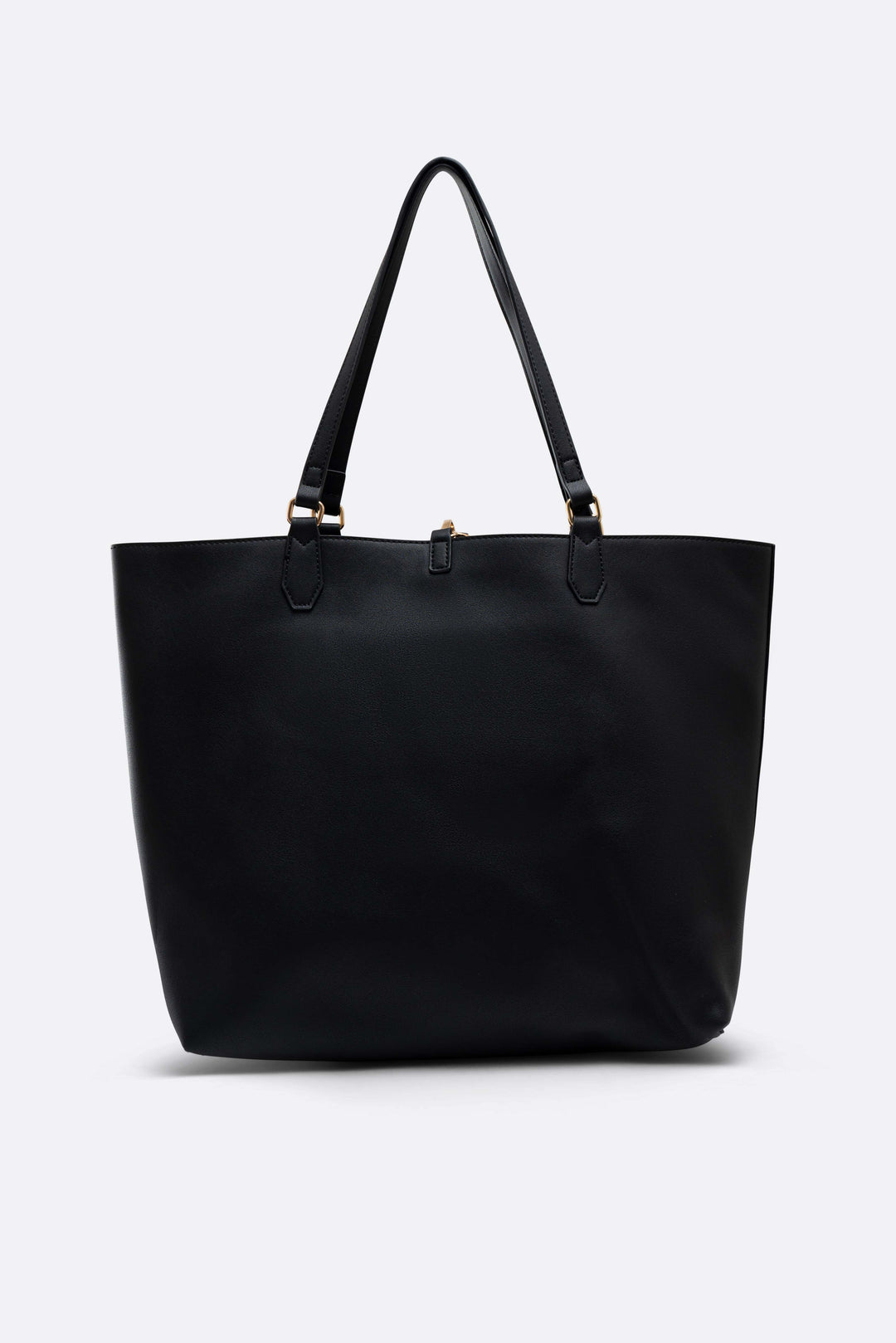Shopping bag large reversible Teodosia black con tracolla