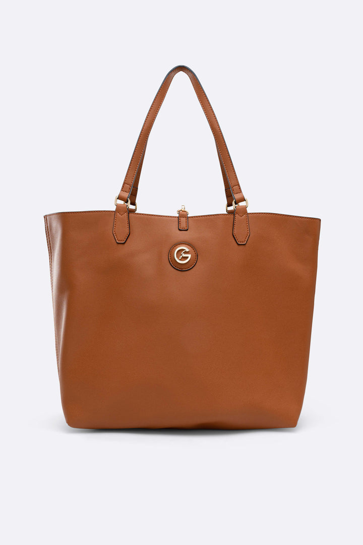 Reversible shopping bag large New Teodosia mono brown