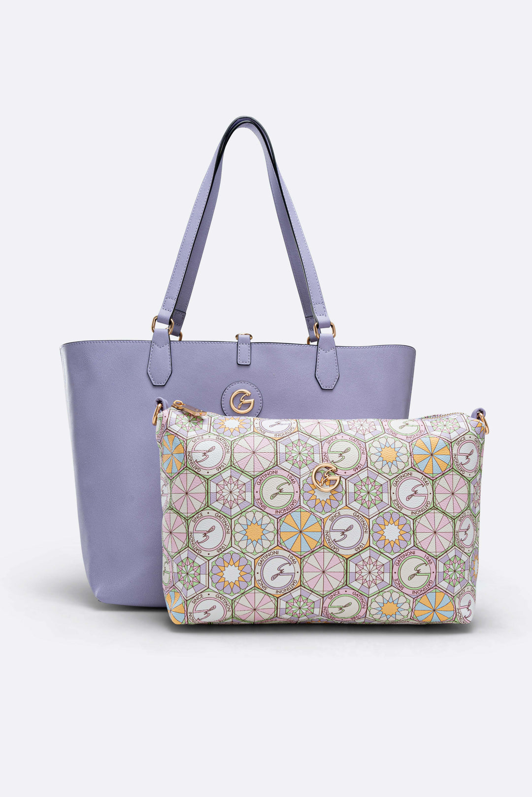 Shopping bag New Teodosia Reversibile small lilac